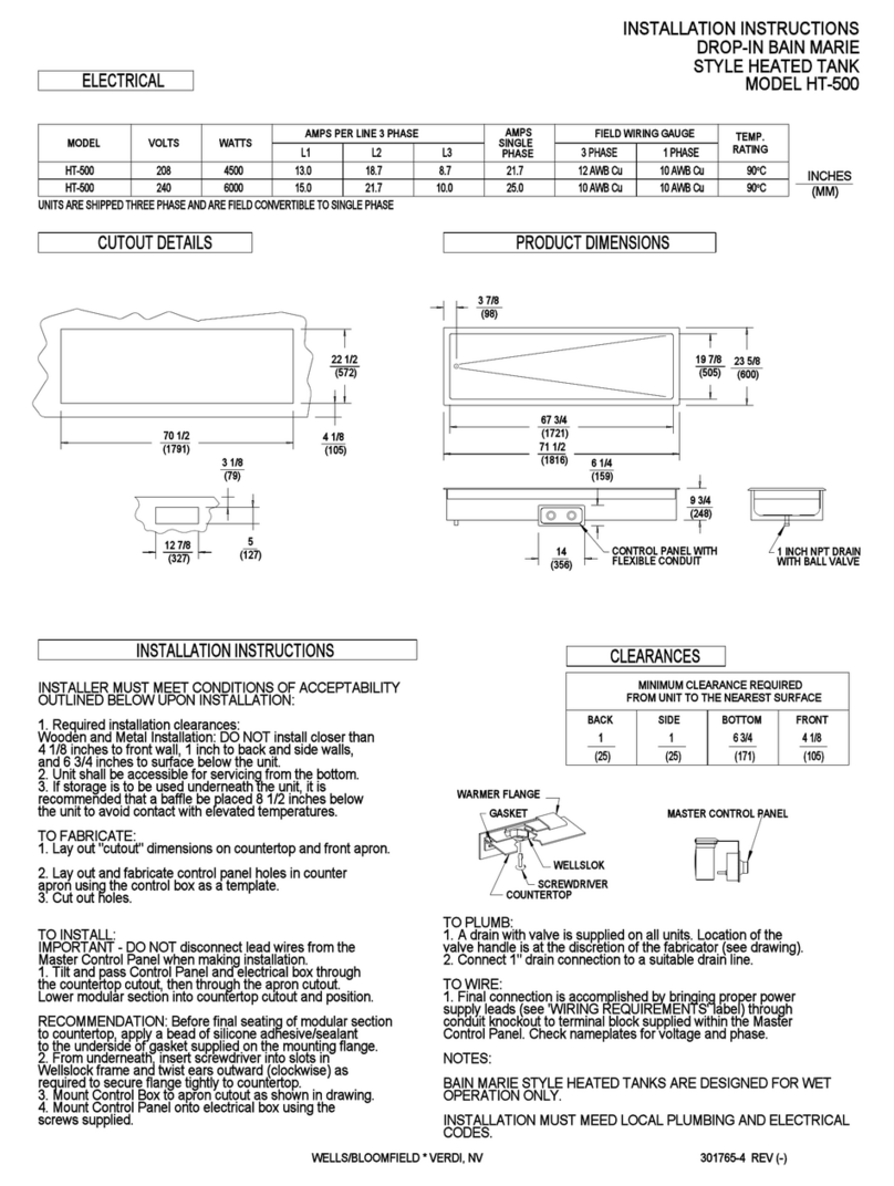 Bloomfield HT-500 installation instructions