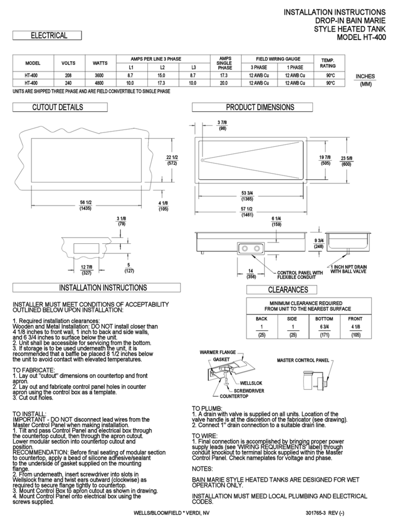 Bloomfield HT-400 installation instructions