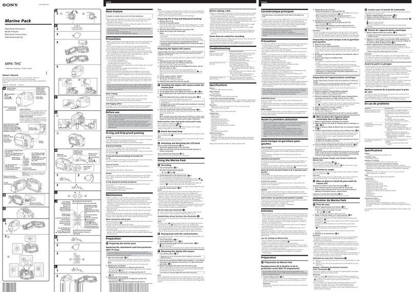 Sony MPK-THC O-ring User manual