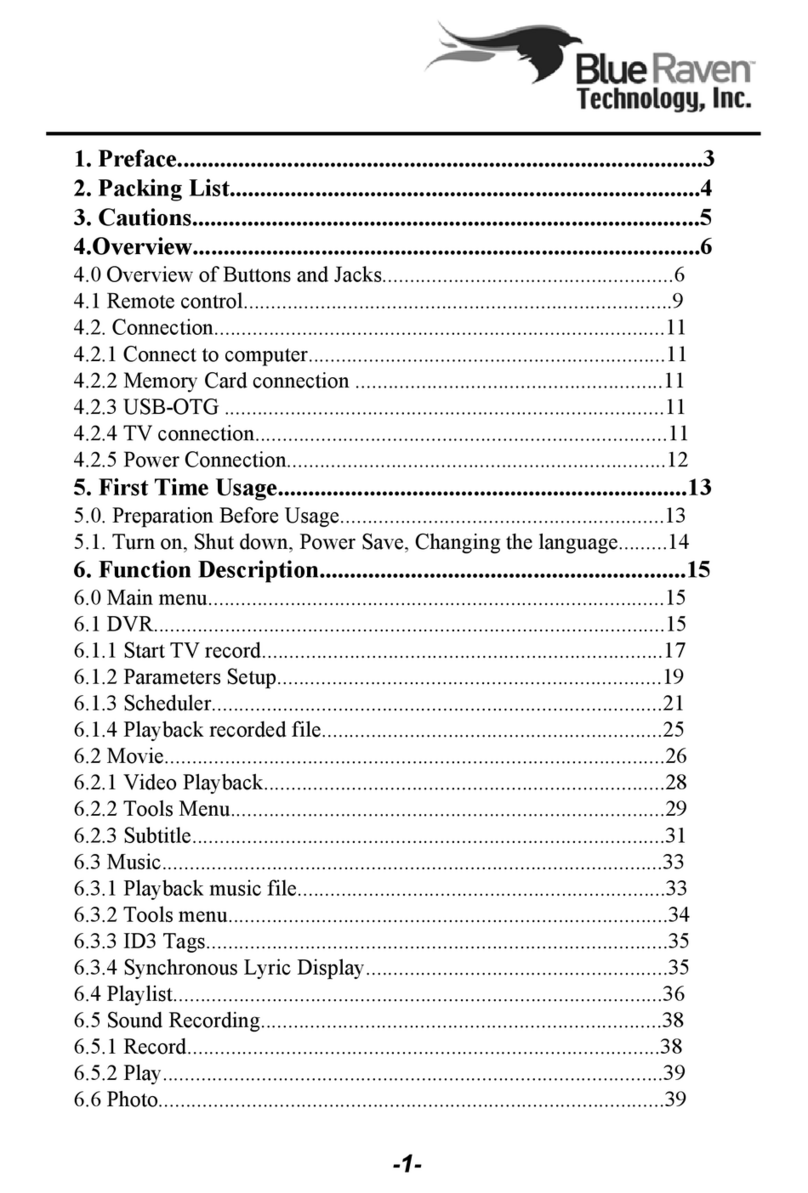 Blue Raven MediaMate 7080 user manual Blue Raven MediaMate 7080 user manual