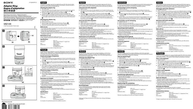 Sony VAD-HA operating instructions