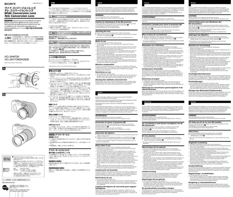 Sony VCL-DH1730 operating instructions