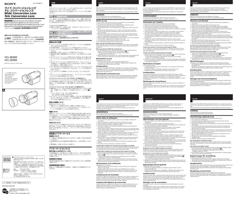 Sony VCL-0630X operating instructions