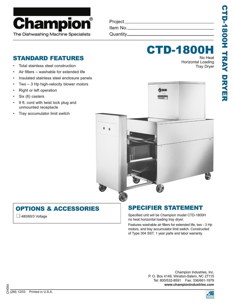 Champion CTD-1800H Specifications