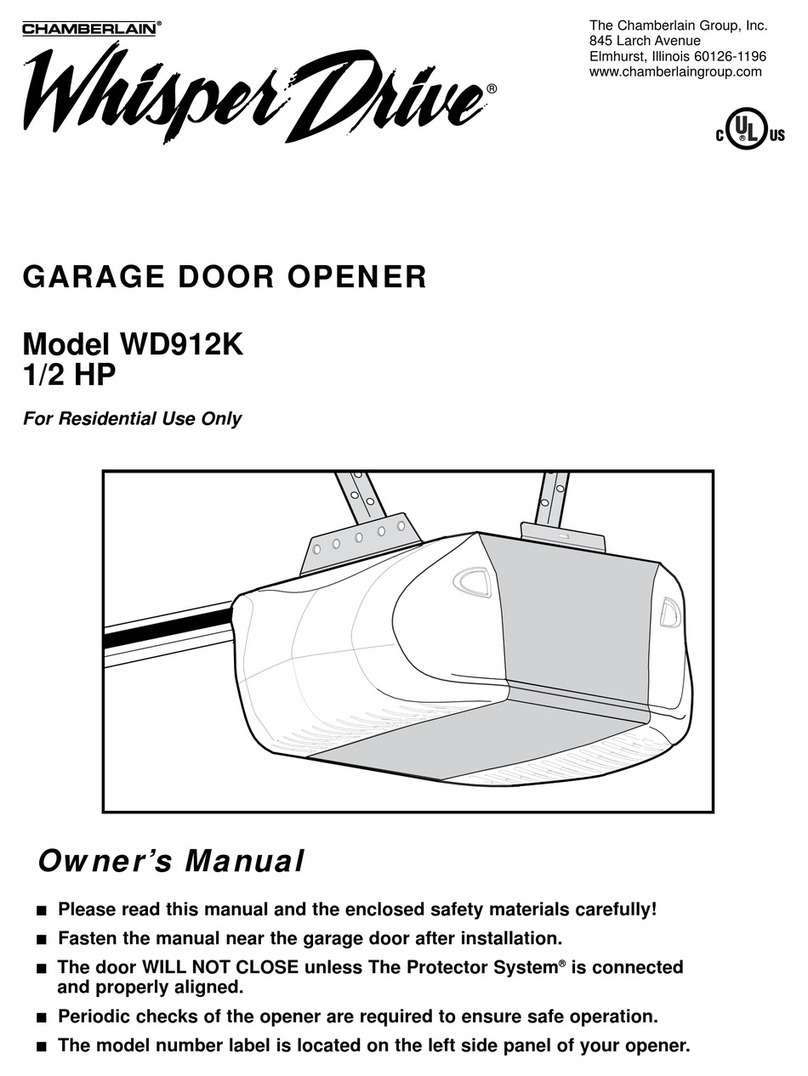 Chamberlain Whisper Drive WD912K owner's manual