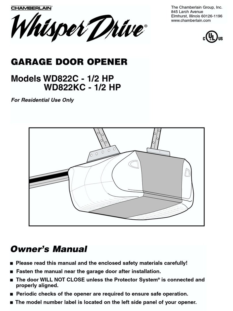 Chamberlain Whisper Drive WD822C User manual