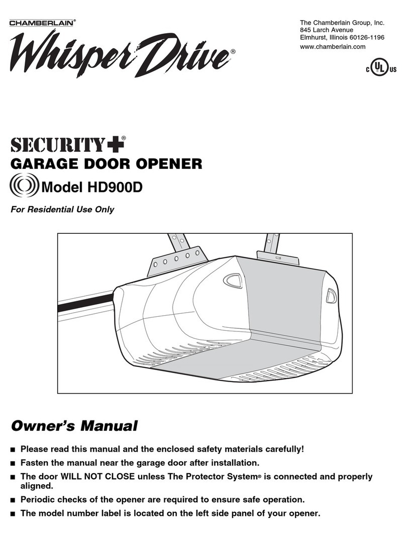 Chamberlain Whisper Drive Security+ HD900D User manual