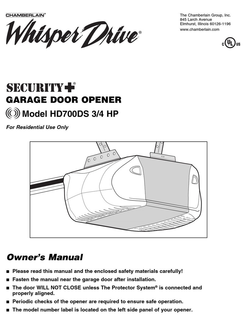 Chamberlain Whisper Drive Security+ HD700DS owner's manual