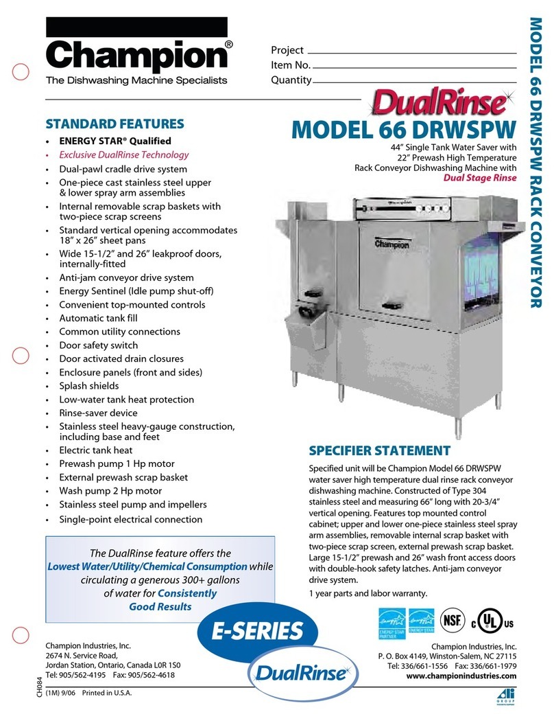 Champion Model 66 DRWSPW Specifications