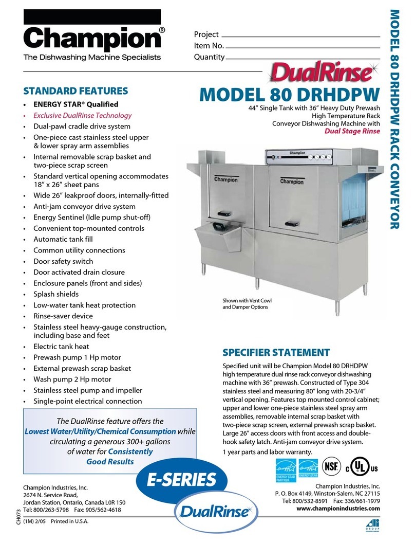 Champion Model 80 DRHDPW User manual