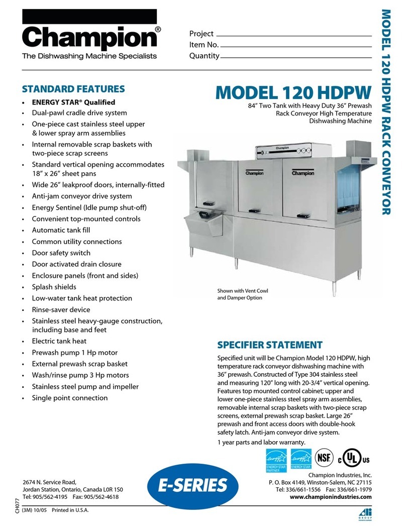Champion Model 120 HDPW Specifications