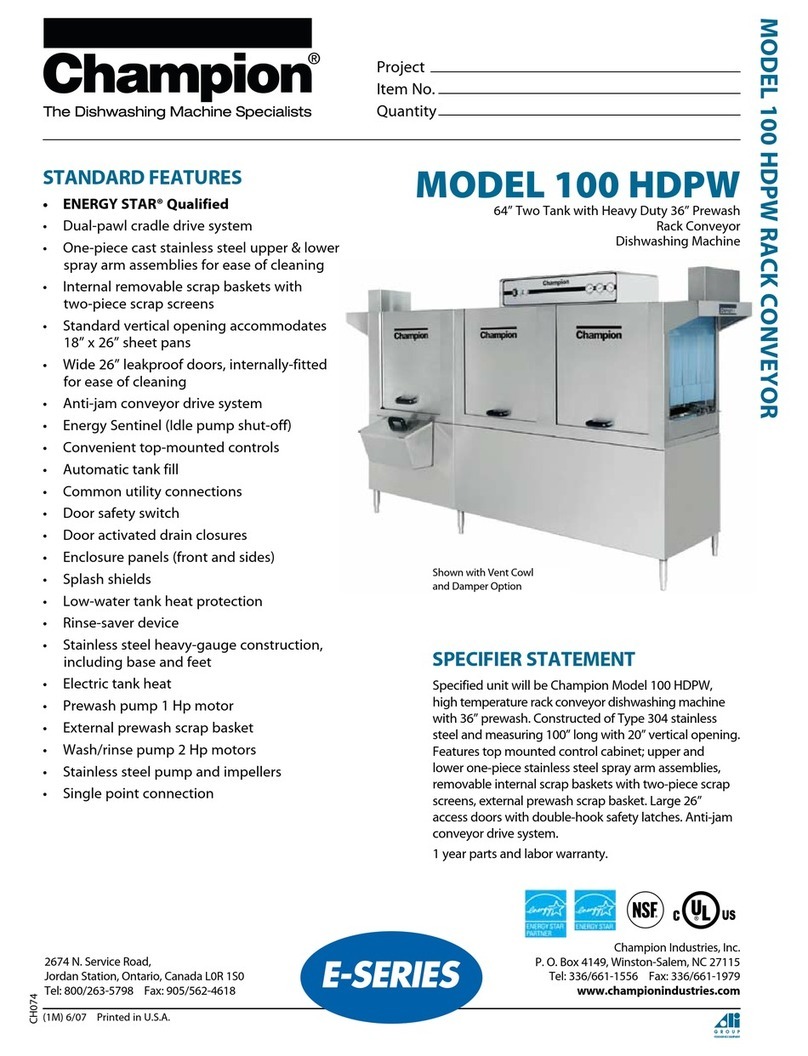 Champion Model 100 HDPW Specifications