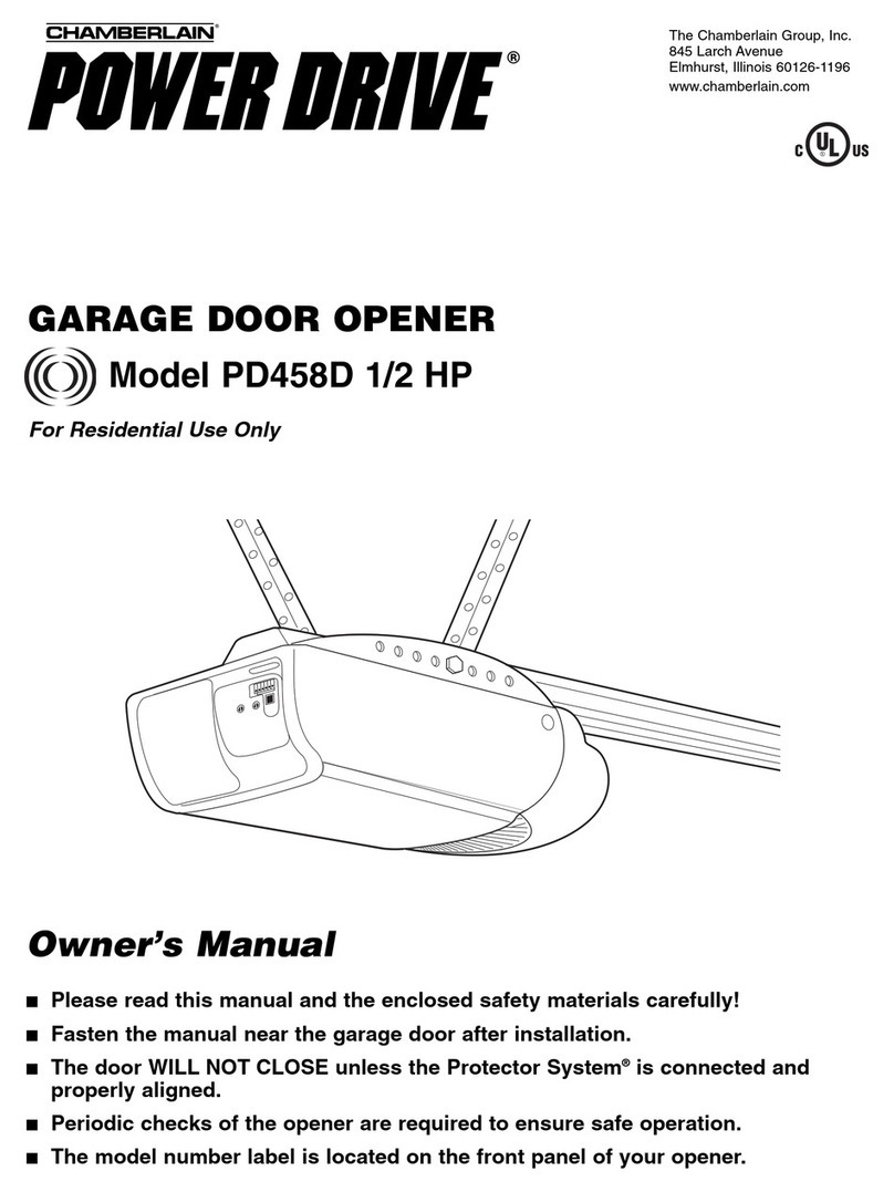 Chamberlain Power Drive PD458D User manual Chamberlain Power Drive PD458D User manual
