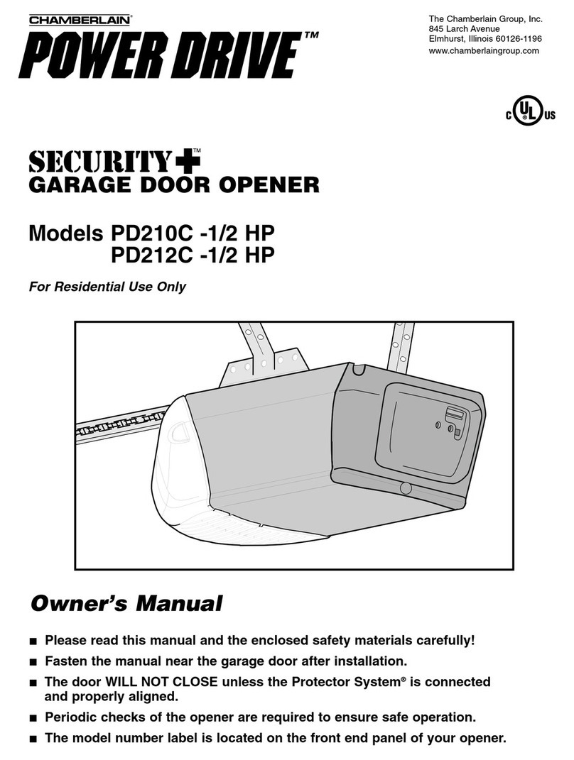 Chamberlain Power Drive Security+ PD210C User manual Chamberlain Power Drive Security+ PD210C User manual
