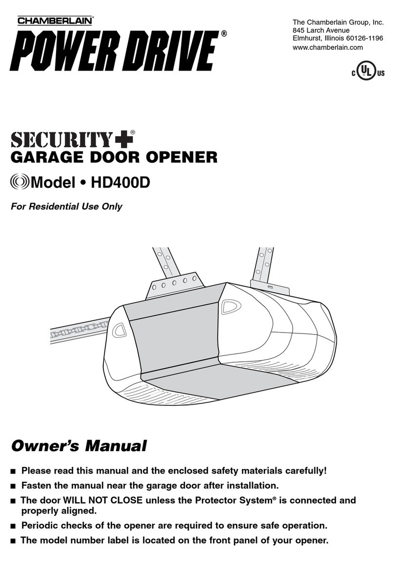 Chamberlain Power Drive Security+ HD400D User manual