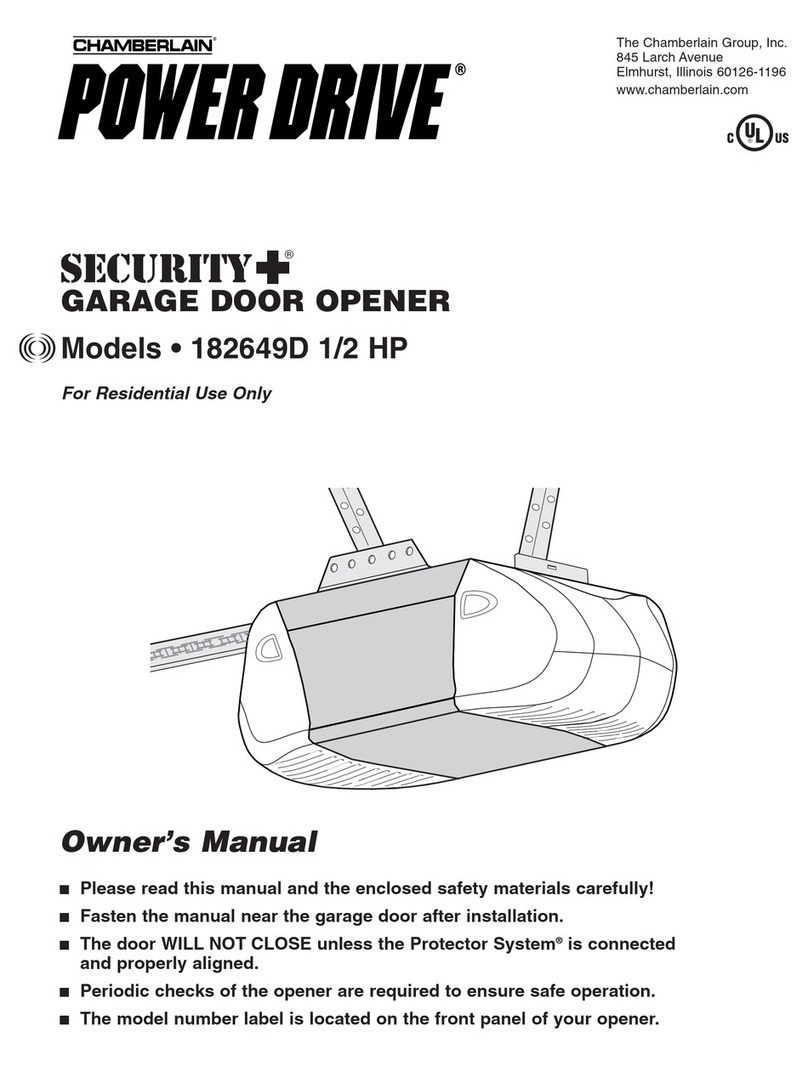 Chamberlain Power Drive Security+ 182649D User manual