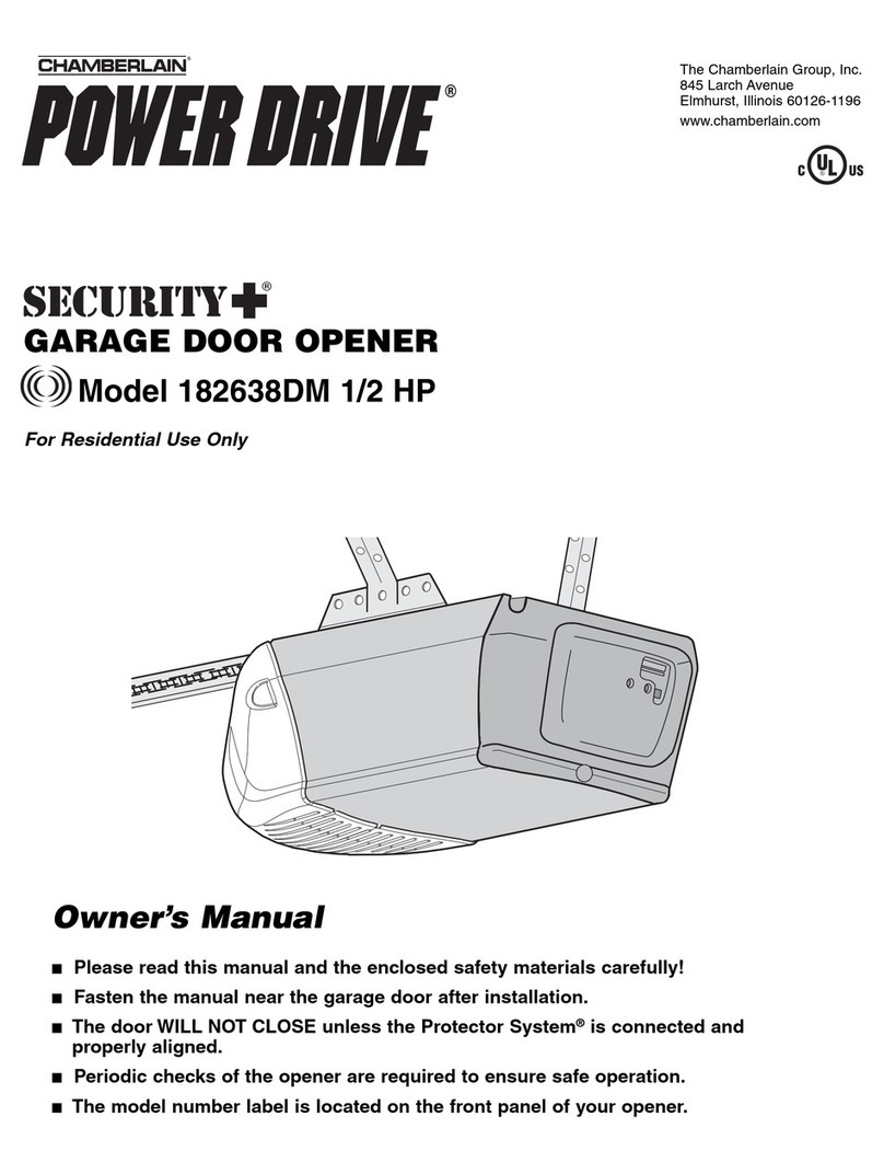 Chamberlain Power Drive Security+ 182638DM owner's manual