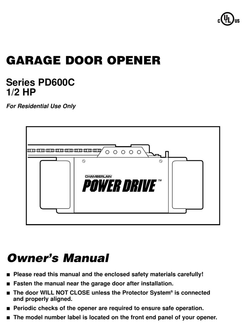 Chamberlain Power Drive PD600C Series owner's manual