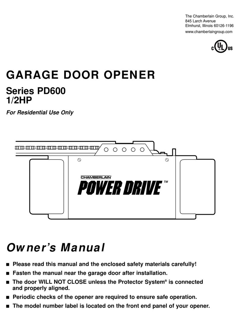 Chamberlain Power Drive PD600 Series owner's manual Chamberlain Power Drive PD600 Series owner's manual