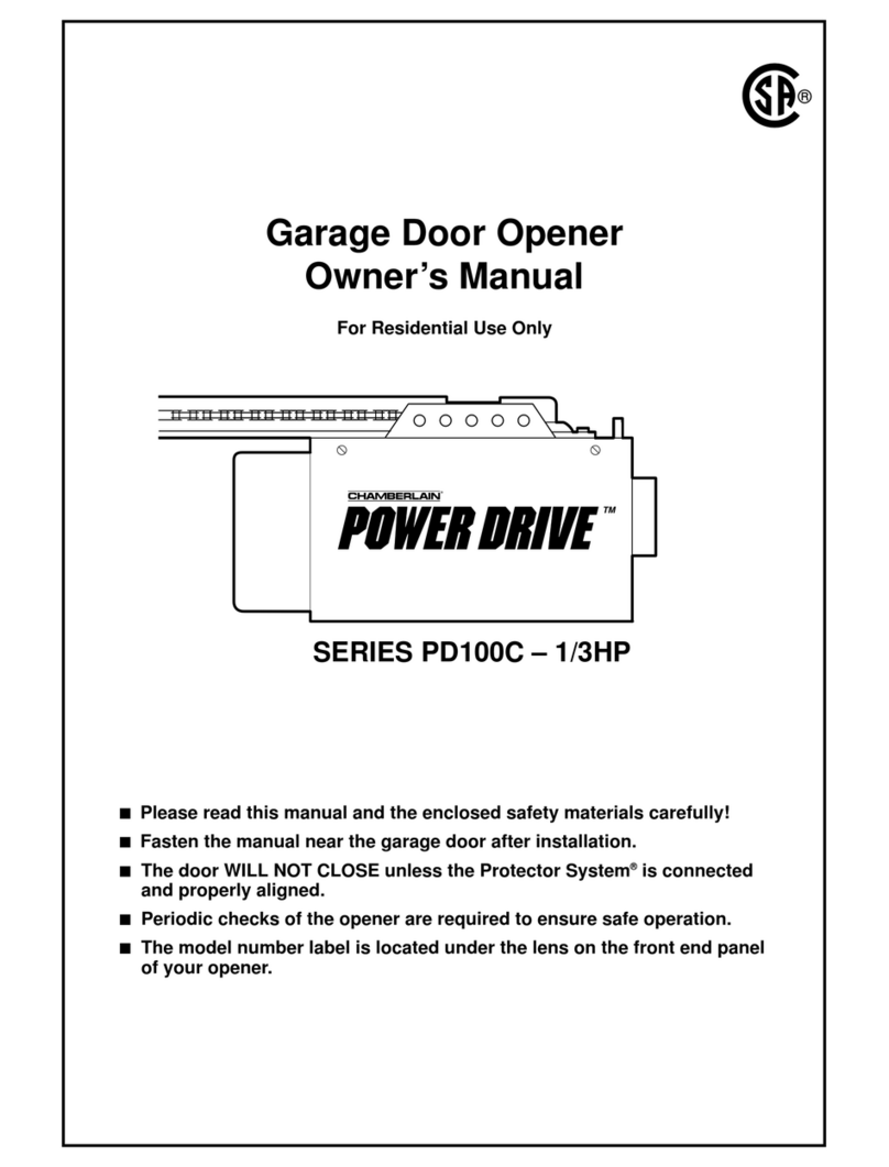 Chamberlain Power Drive PD100C Series owner's manual