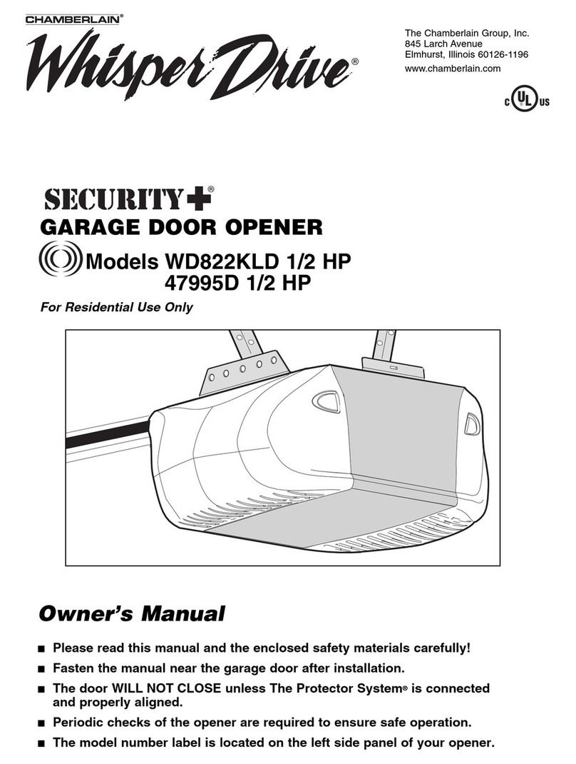 Chamberlain Whisper Drive Security+ 47995D User manual