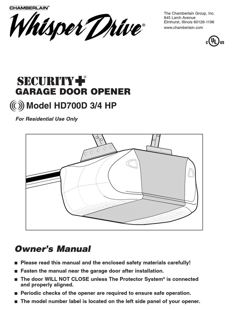 Chamberlain Whisper Drive Security+ HD700D User manual