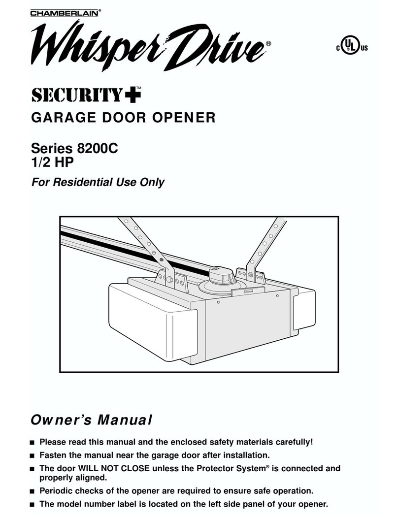 Chamberlain Whisper Drive Security+ 8200C owner's manual