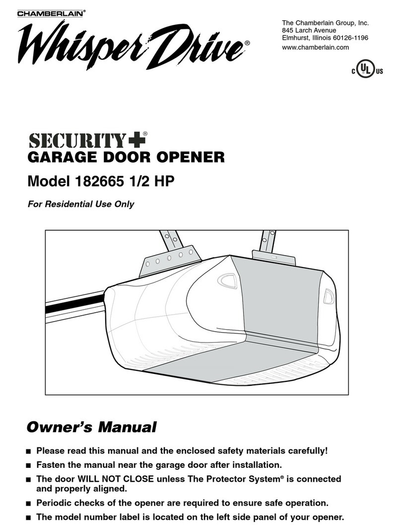 Chamberlain Whisper Drive Security+ 182665 User manual