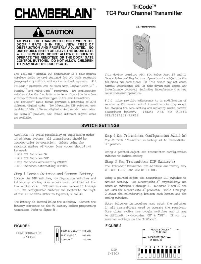Chamberlain TriCode TC4 user guide