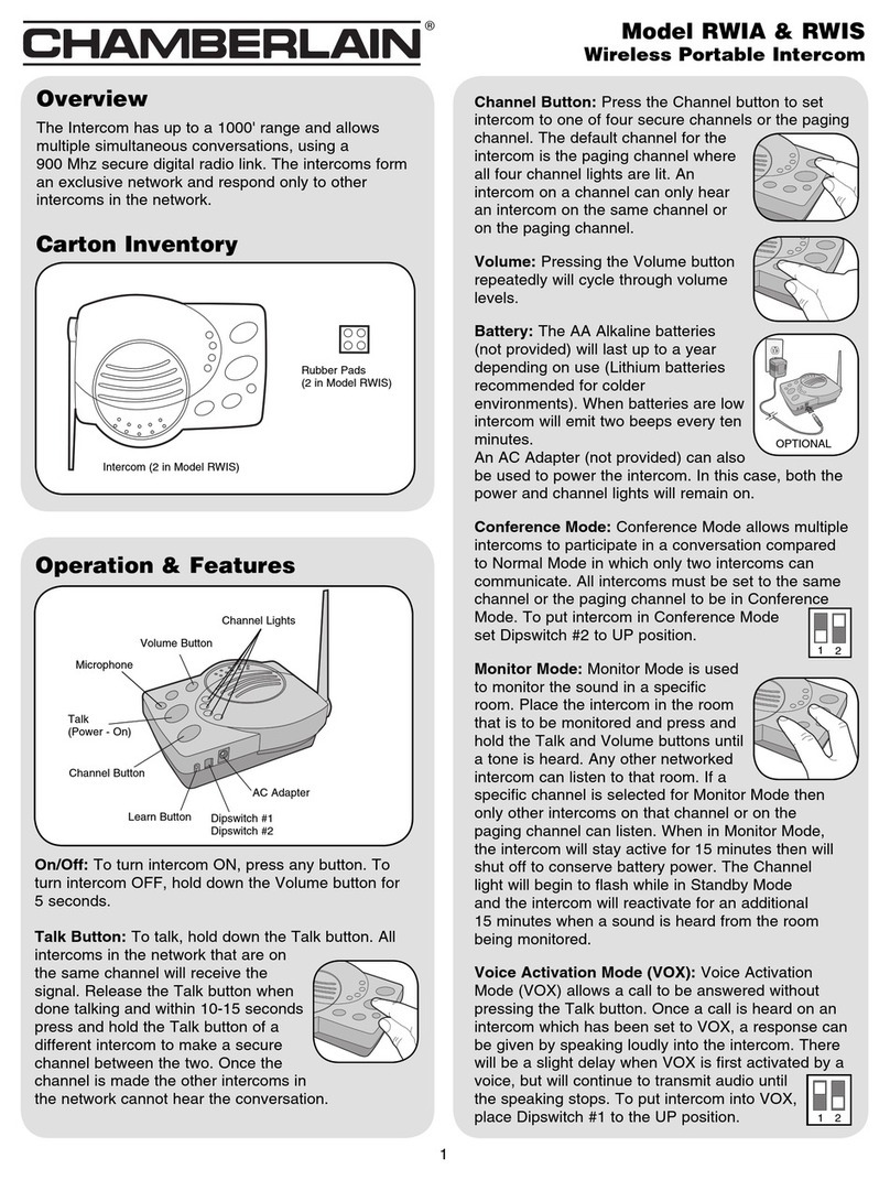 Chamberlain RWIA user guide