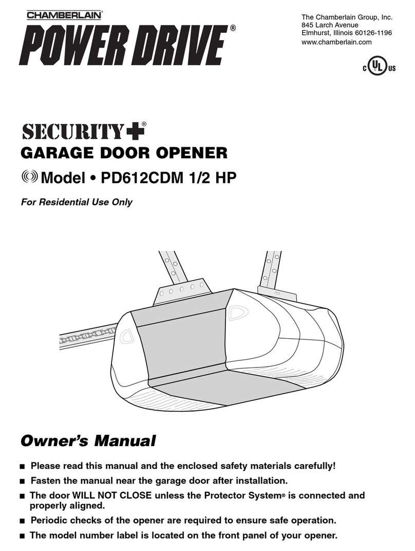 Chamberlain Power Drive Security+ PD612CDM User manual