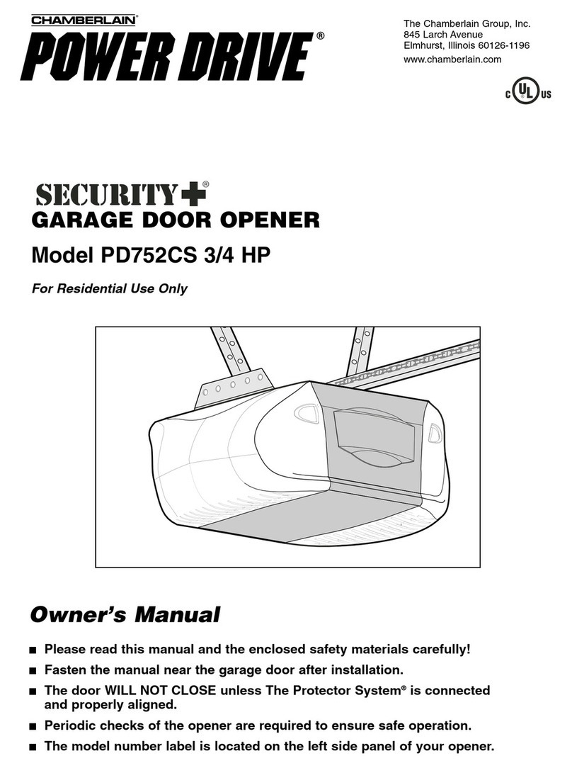 Chamberlain Power Drive Security+ PD752CS User manual