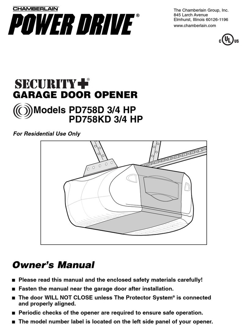 Chamberlain Power Drive Security+ PD758D User manual Chamberlain Power Drive Security+ PD758D User manual