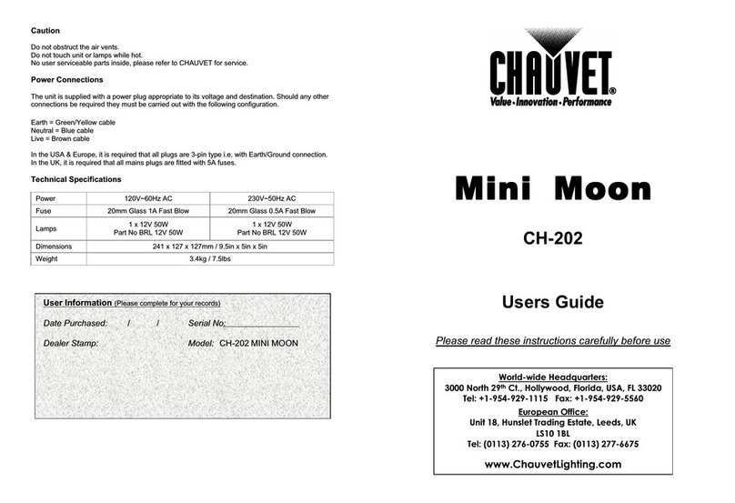 Chauvet CH-202 User manual Chauvet CH-202 User manual