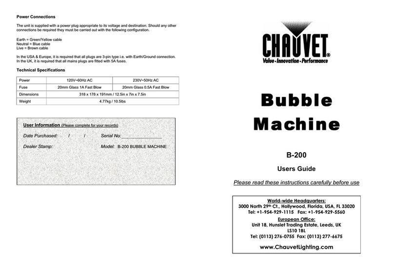 Chauvet B-200 User manual