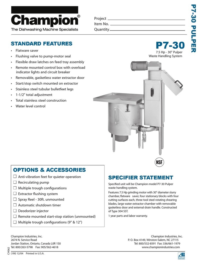 Champion P7-30 User manual