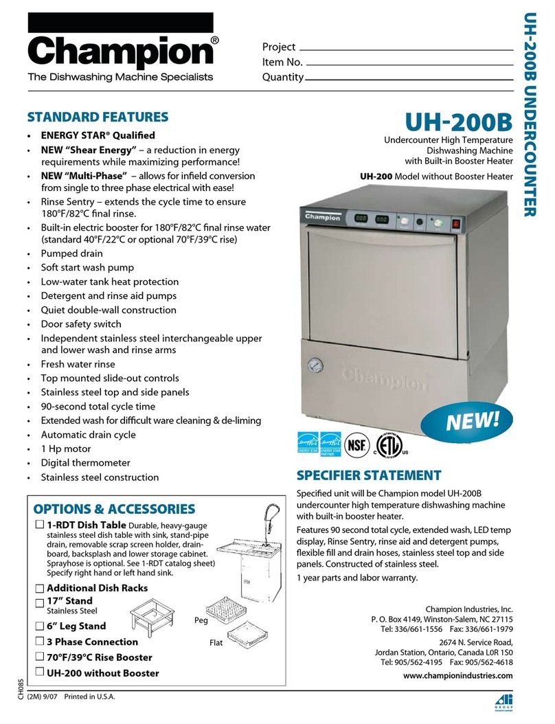 Champion UH-200B User manual