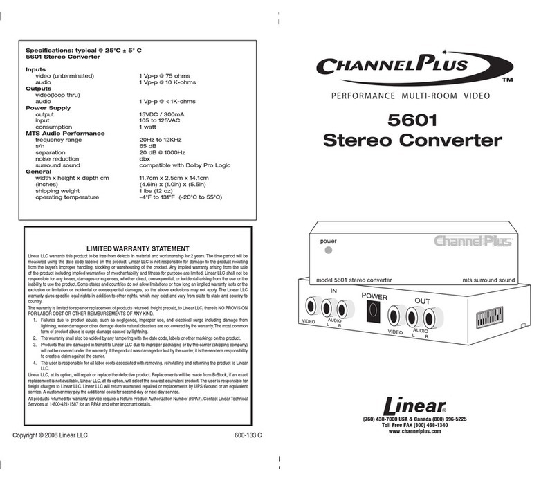 Channel Plus 5601 Manual Channel Plus 5601 Manual