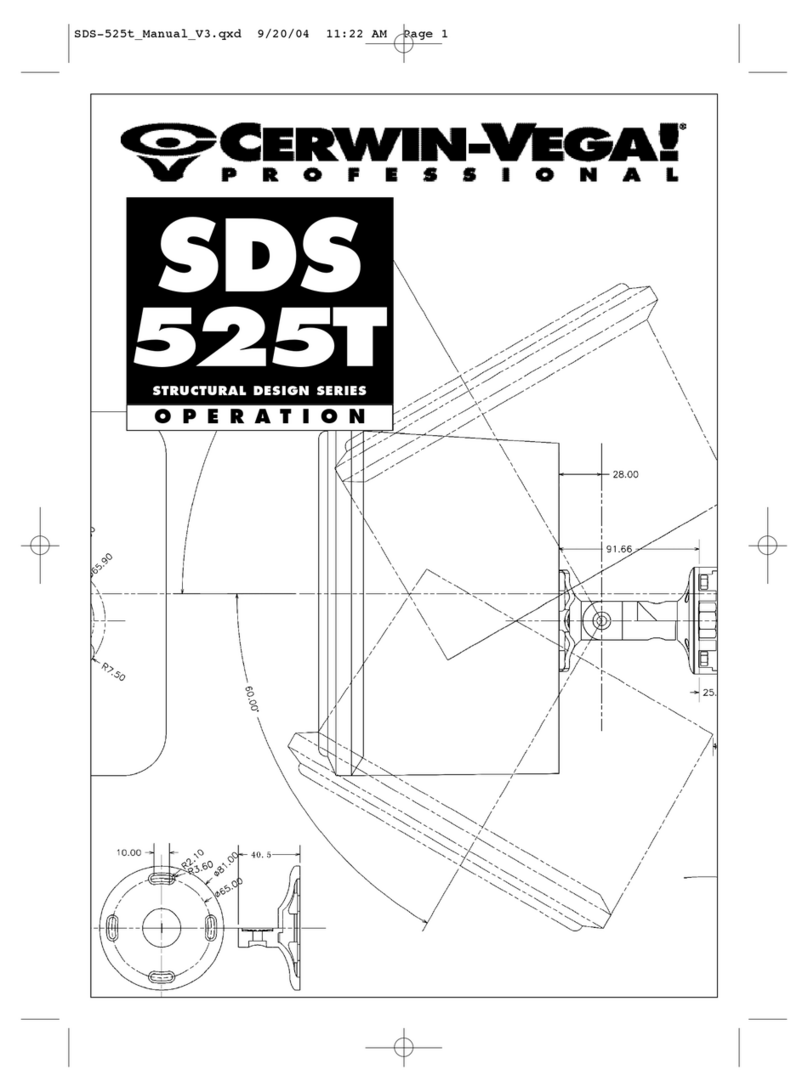 Cerwin-Vega SDS-525 Operation