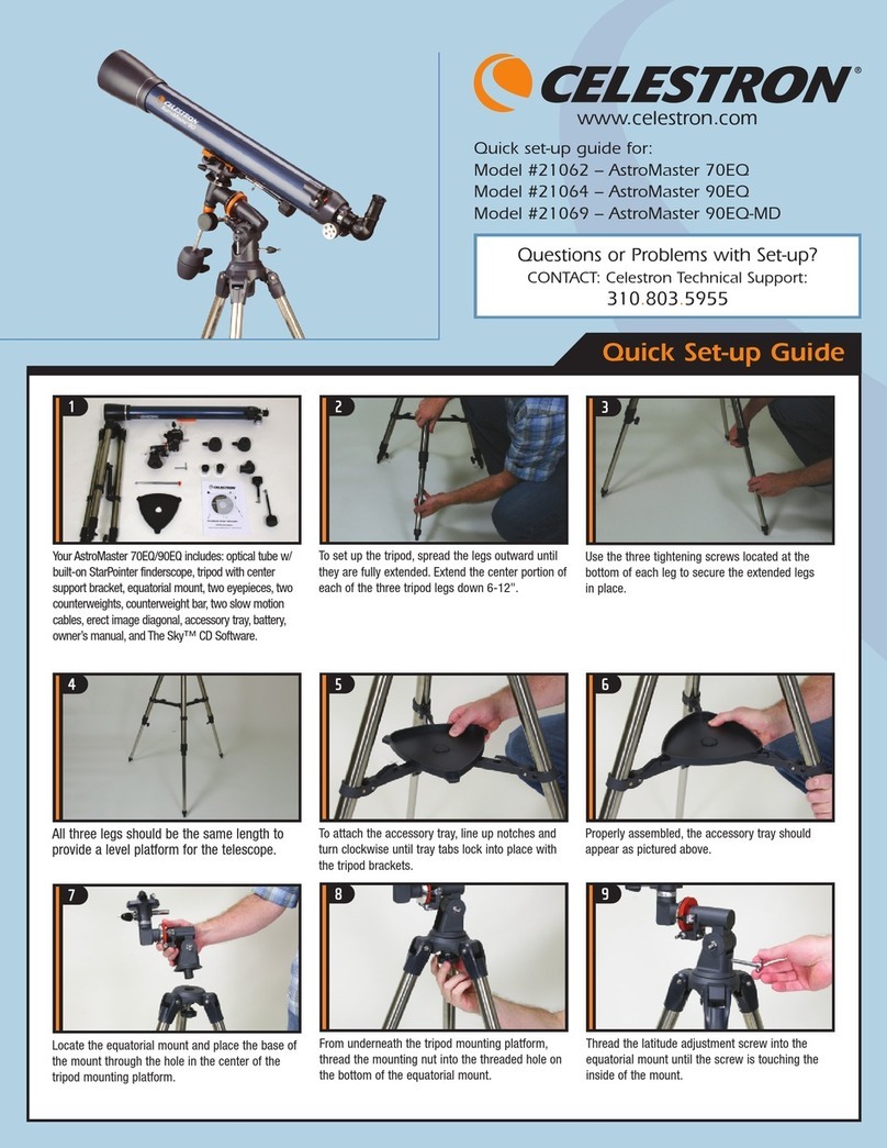 Celestron AstroMaster 90EQ Quick setup guide