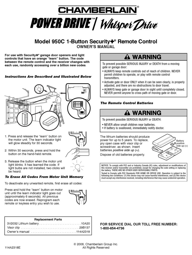 Chamberlain Security+ 950C User manual