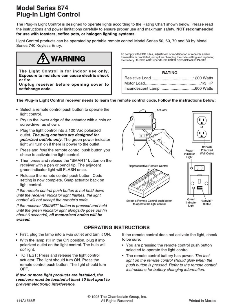 Chamberlain 874 Series User manual
