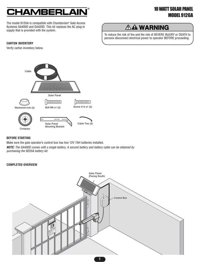 Chamberlain 912GA install guide Chamberlain 912GA install guide