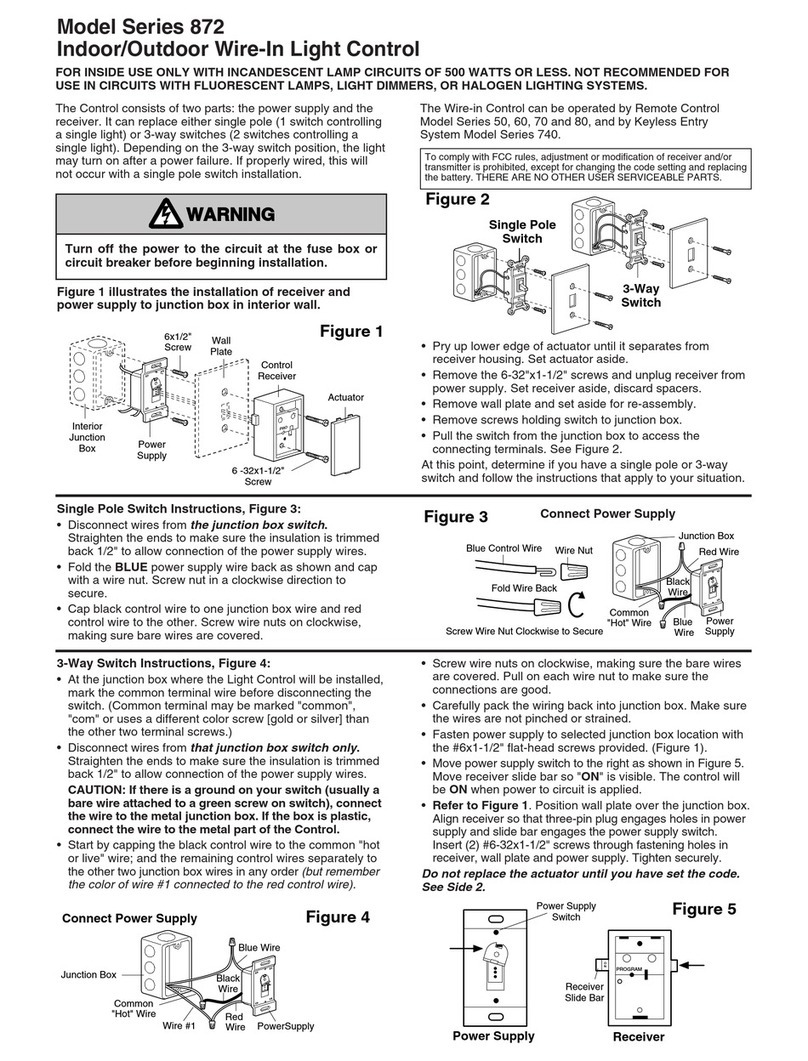 Chamberlain 872 Series User manual Chamberlain 872 Series User manual