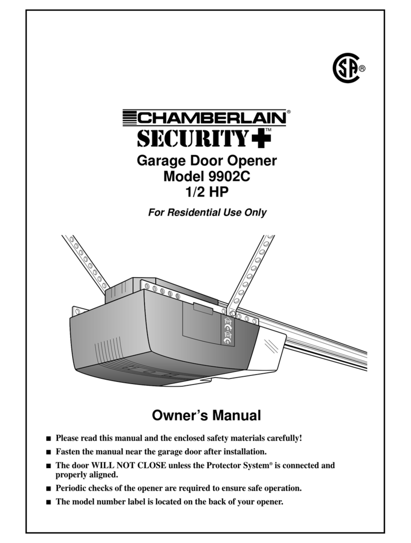 Chamberlain Security + 9902C owner's manual