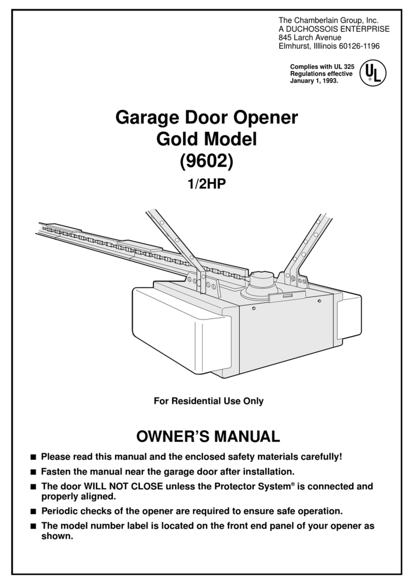 Chamberlain 9602 owner's manual Chamberlain 9602 owner's manual