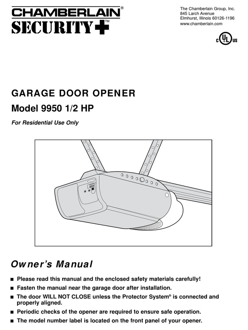 Chamberlain Security+ 9950 owner's manual Chamberlain Security+ 9950 owner's manual