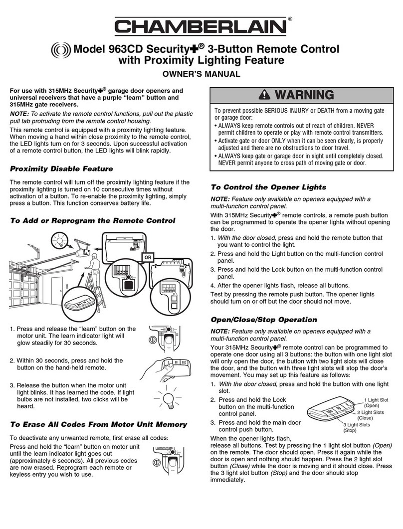 Chamberlain Security+ 963CD User manual