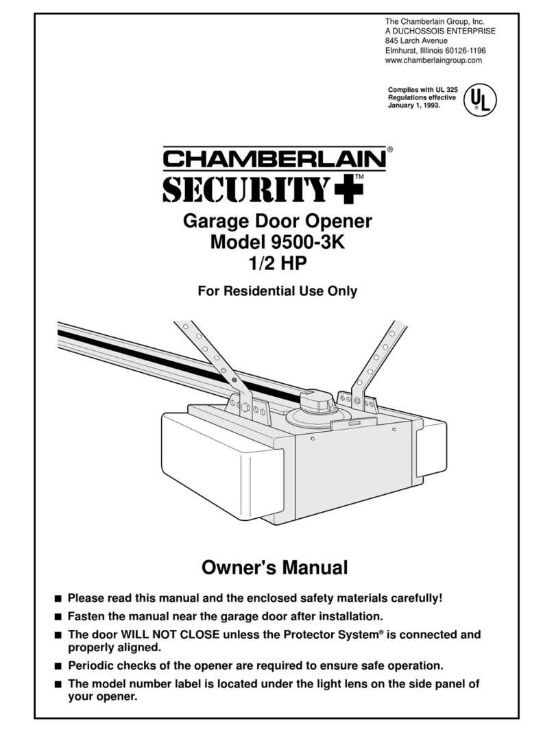 Chamberlain Security+ 9500-3K owner's manual Chamberlain Security+ 9500-3K owner's manual