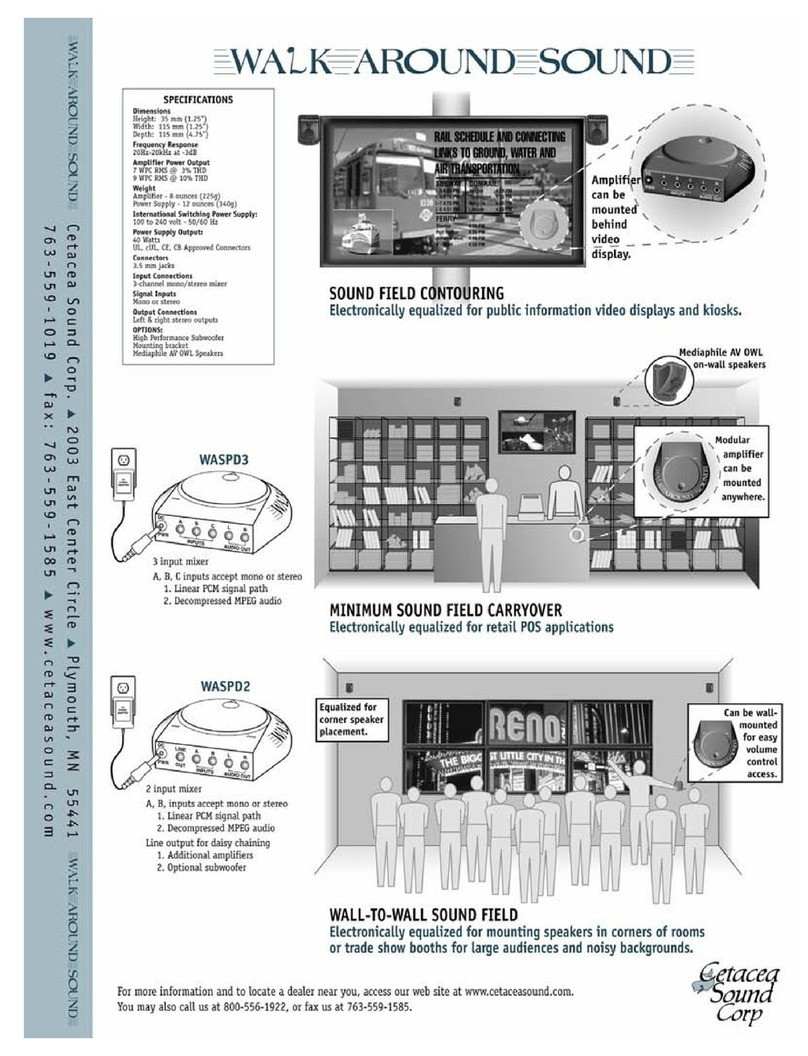 Cetacea Sound WAS-PD-2 Specifications